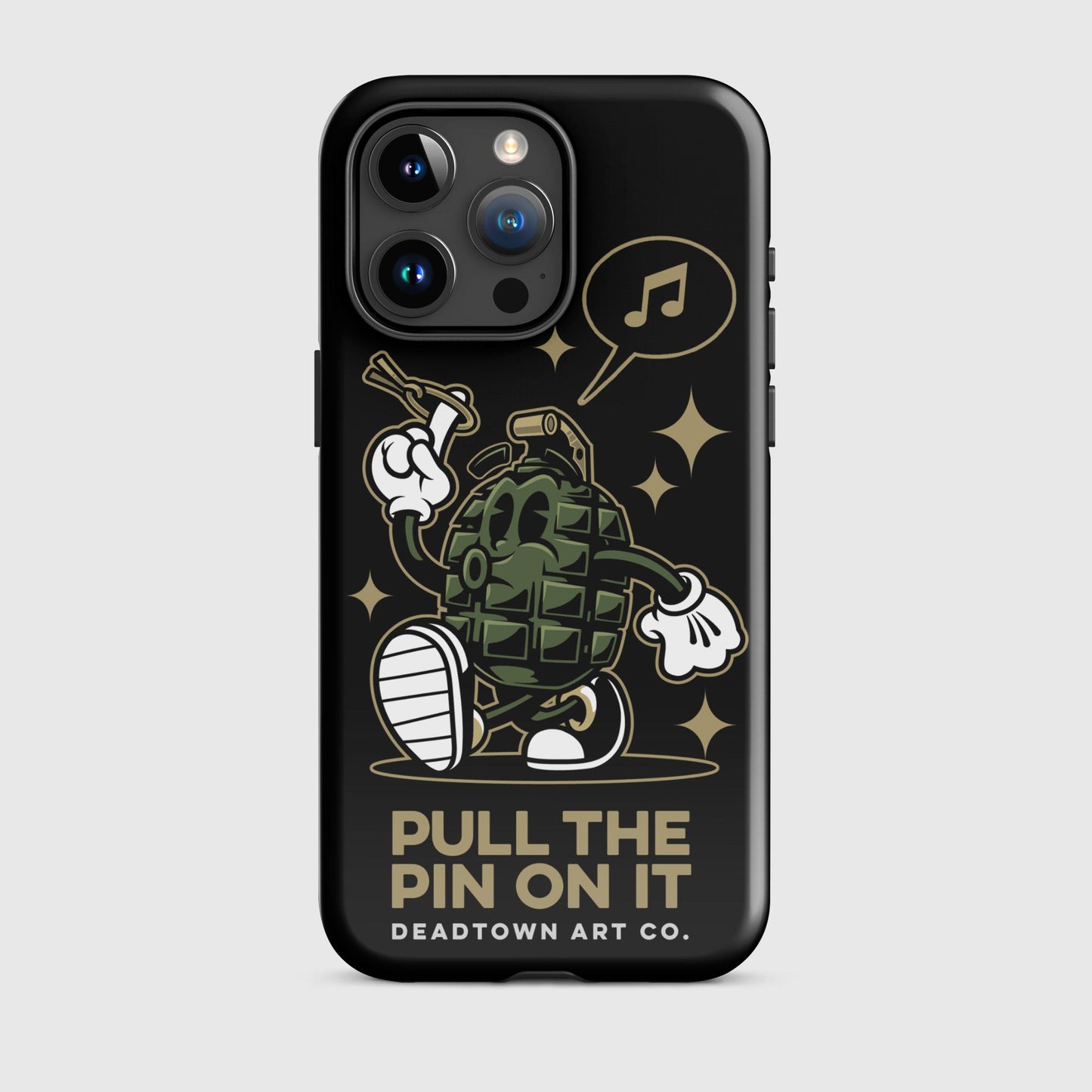 Pull the Pin Black Tough Case for iPhone®