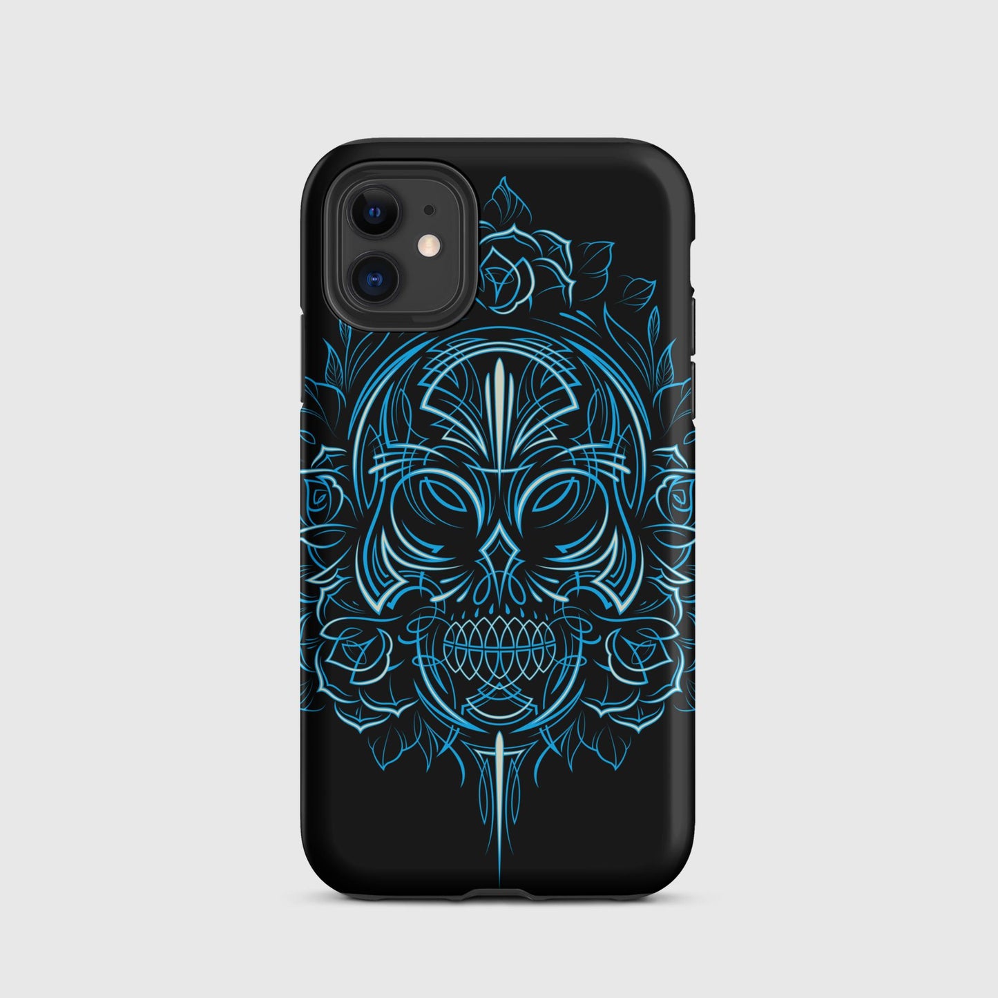 Pinstripe Skull & Roses Tough Case for iPhone®