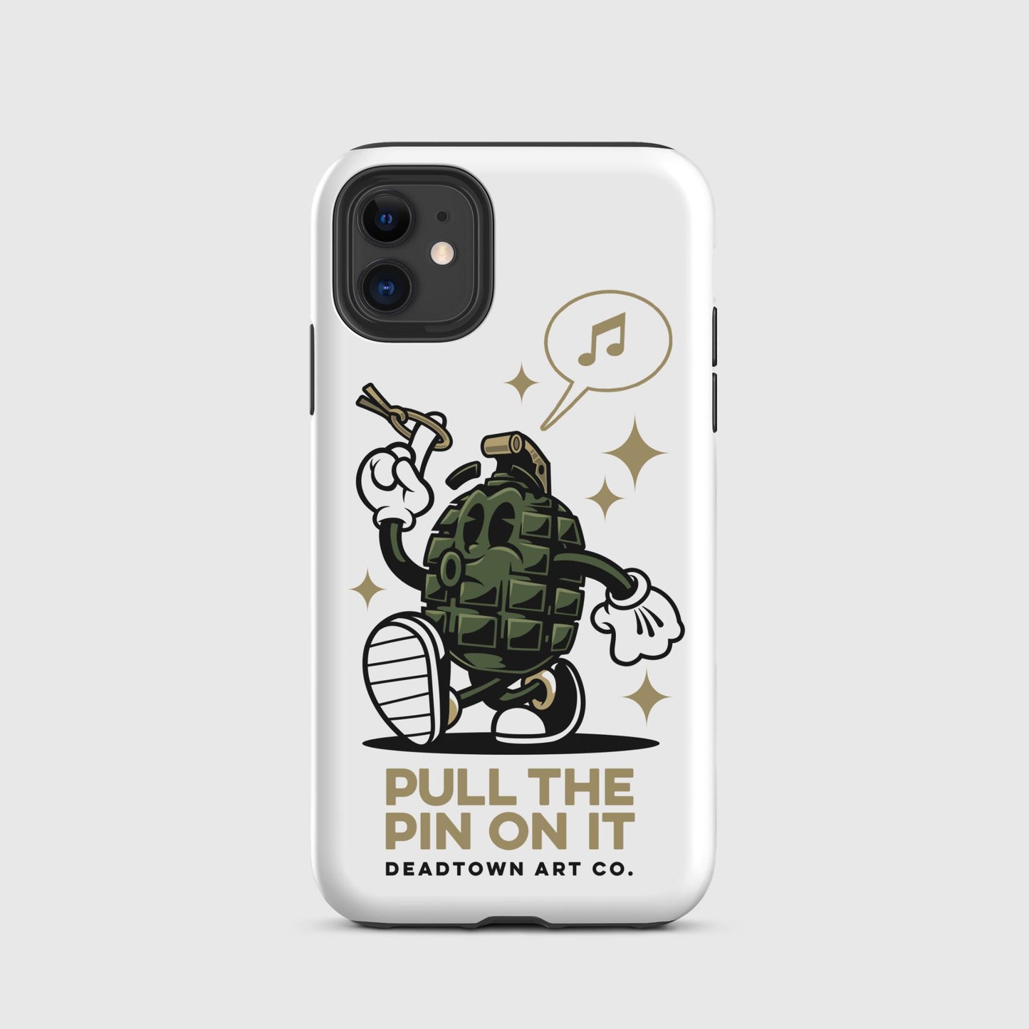 Pull the Pin White Tough Case for iPhone®