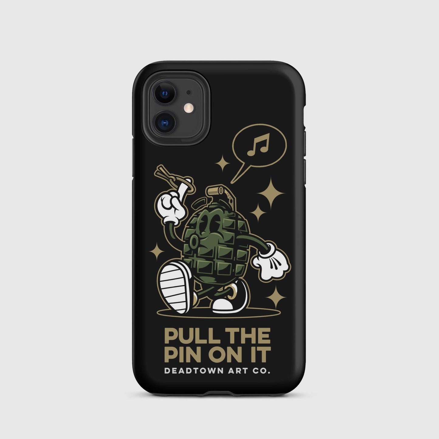 Pull the Pin Black Tough Case for iPhone®