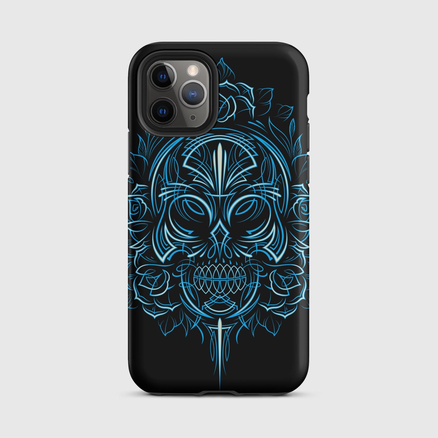 Pinstripe Skull & Roses Tough Case for iPhone®