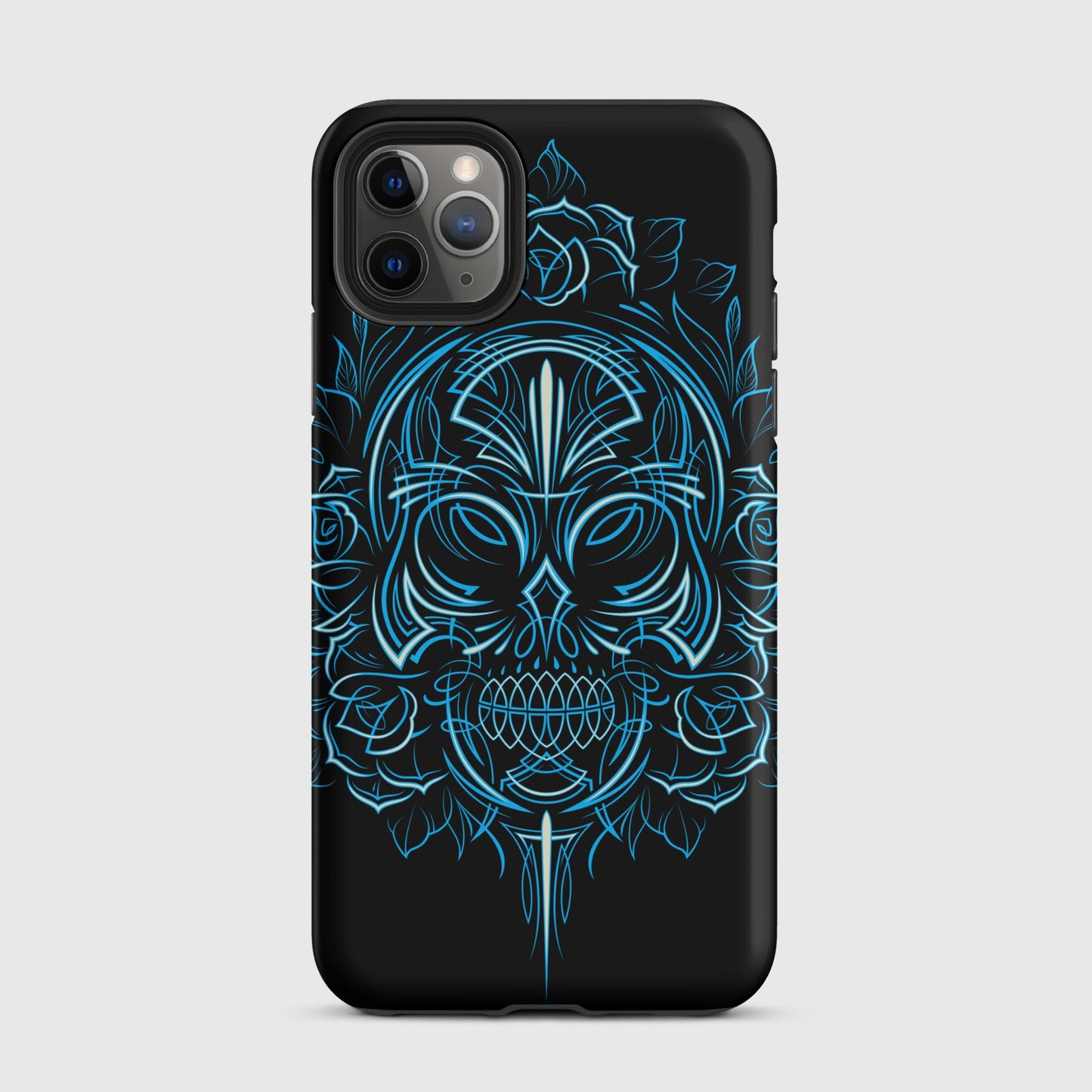 Pinstripe Skull & Roses Tough Case for iPhone®