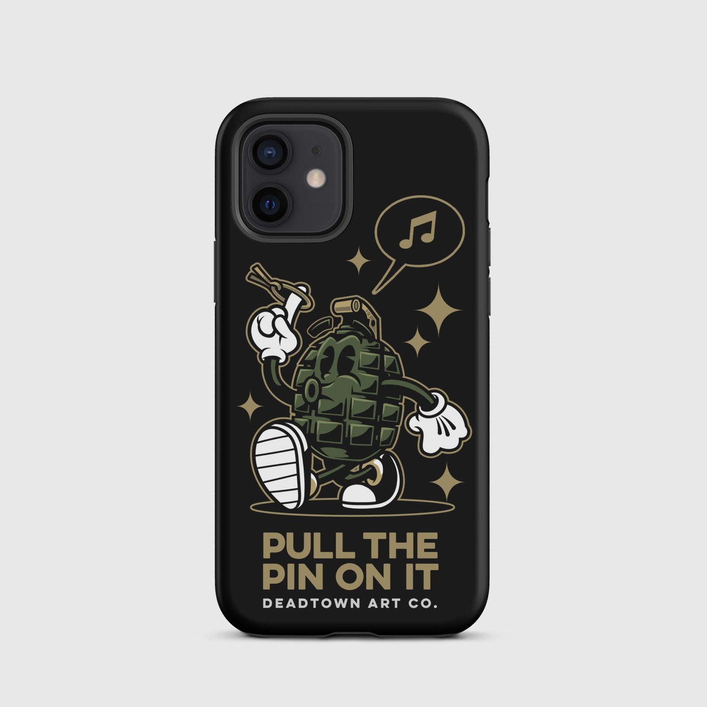 Pull the Pin Black Tough Case for iPhone®