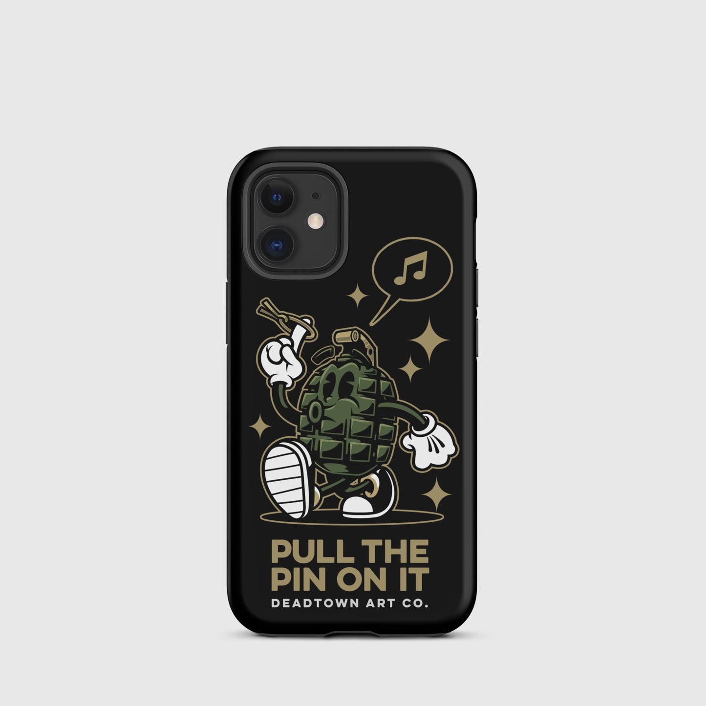 Pull the Pin Black Tough Case for iPhone®