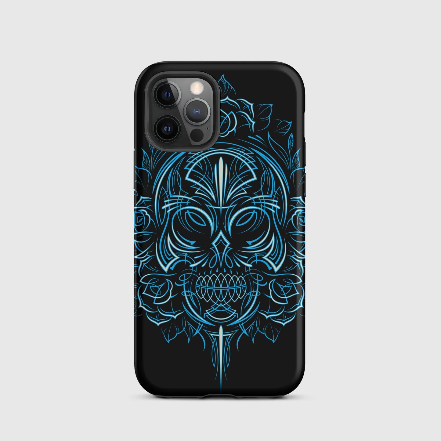 Pinstripe Skull & Roses Tough Case for iPhone®