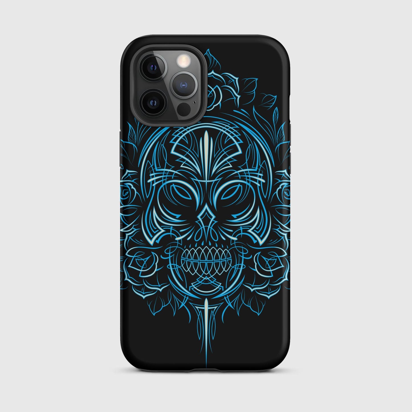 Pinstripe Skull & Roses Tough Case for iPhone®