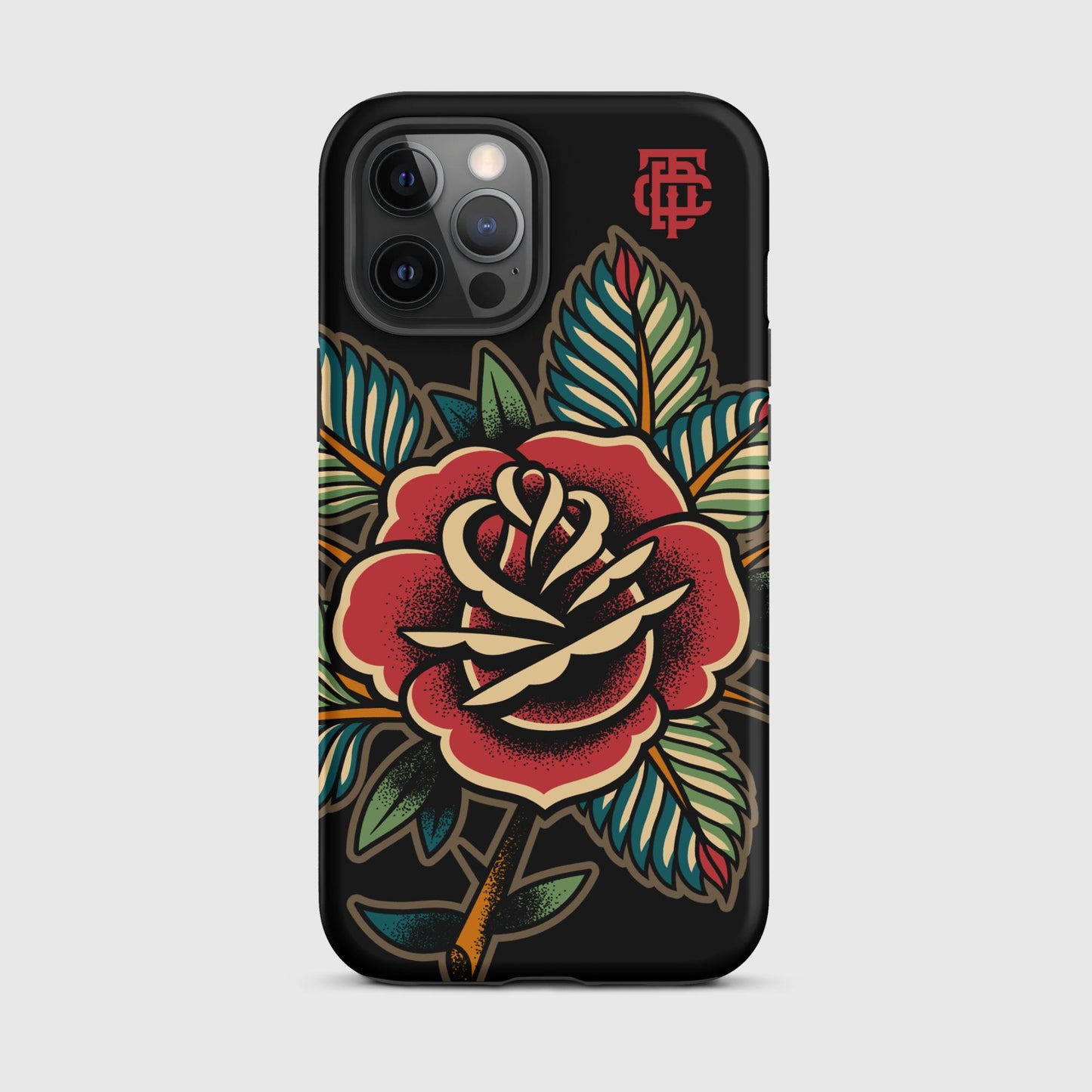 Rose Tattoo Black Tough Case for iPhone®