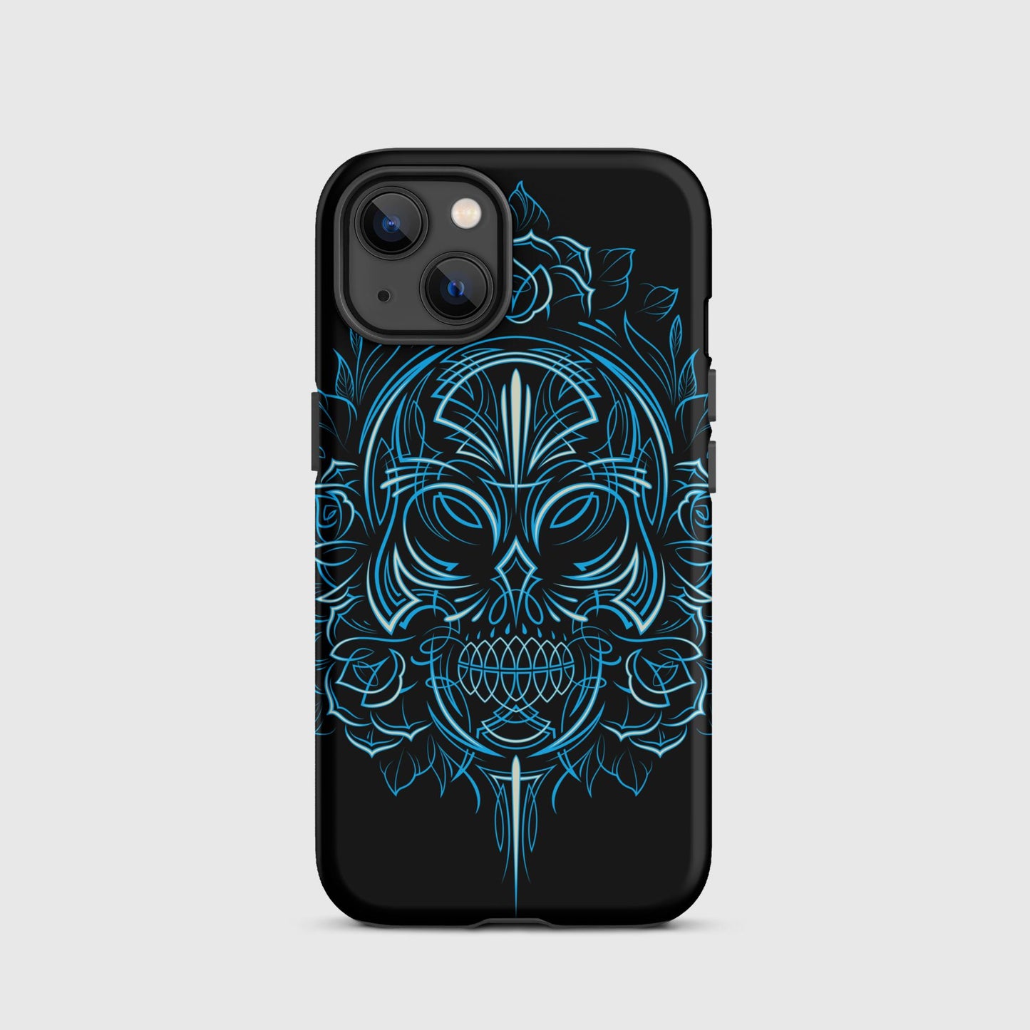 Pinstripe Skull & Roses Tough Case for iPhone®