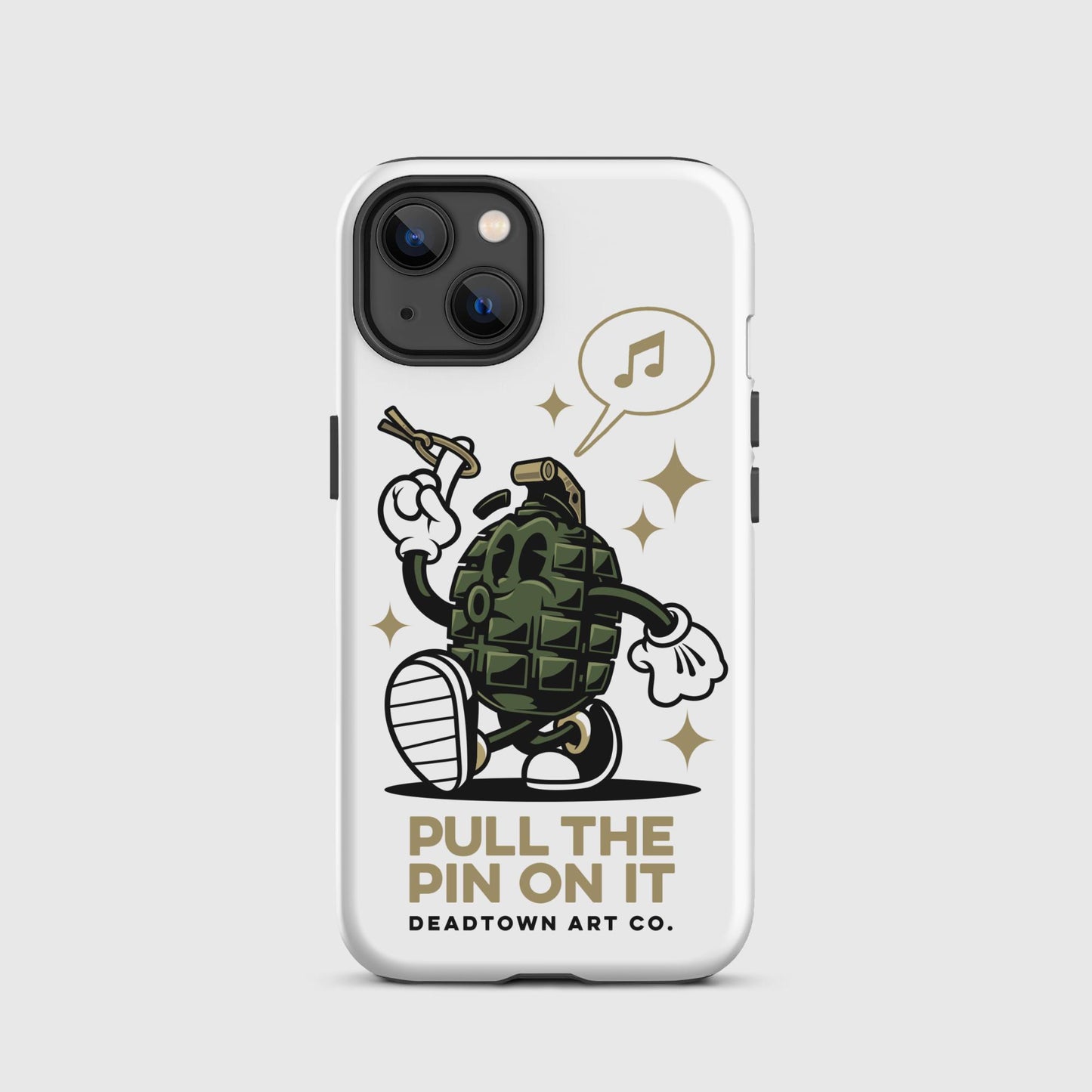 Pull the Pin White Tough Case for iPhone®