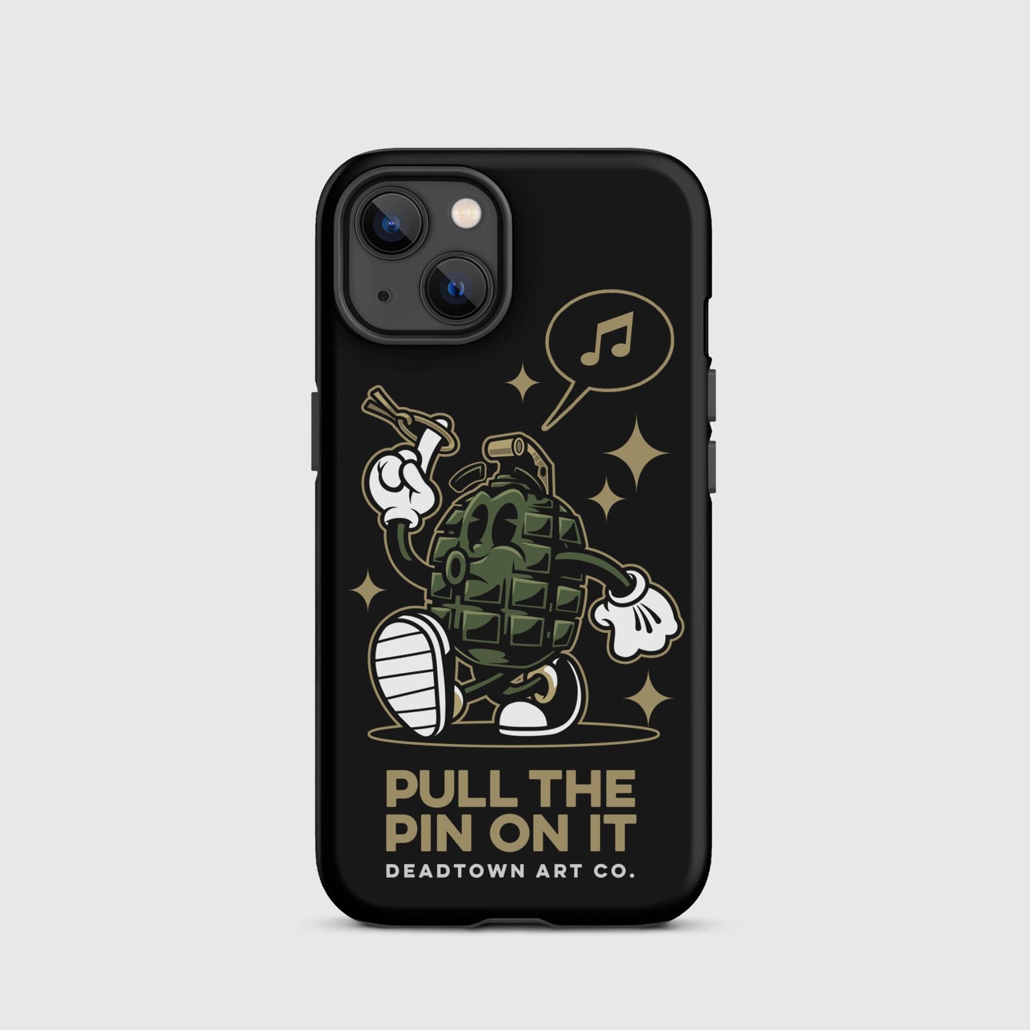 Pull the Pin Black Tough Case for iPhone®