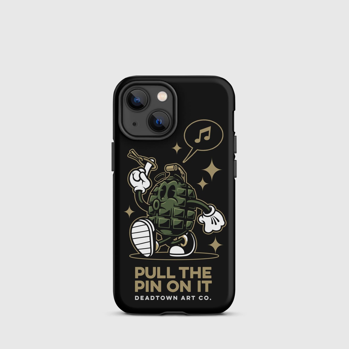 Pull the Pin Black Tough Case for iPhone®