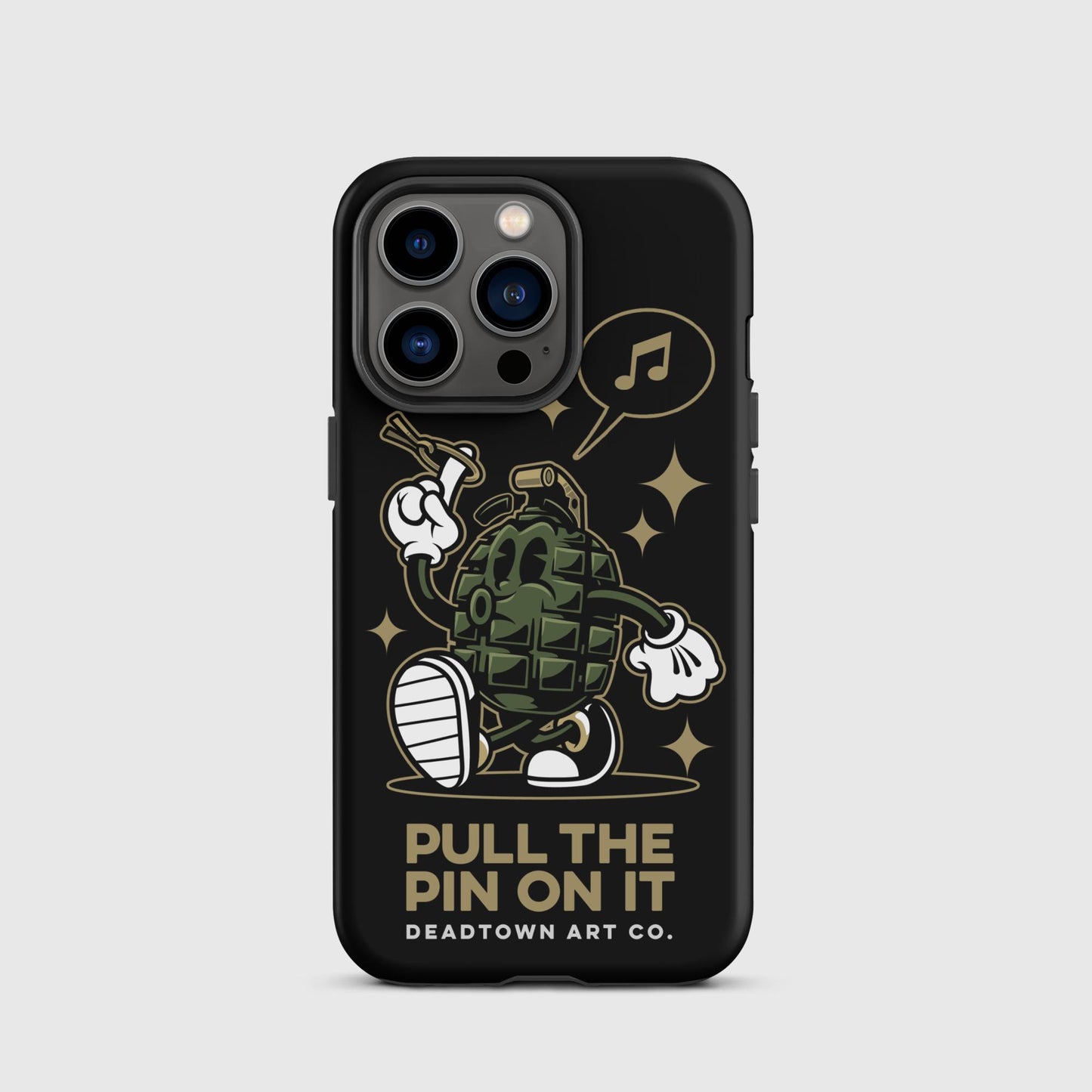 Pull the Pin Black Tough Case for iPhone®