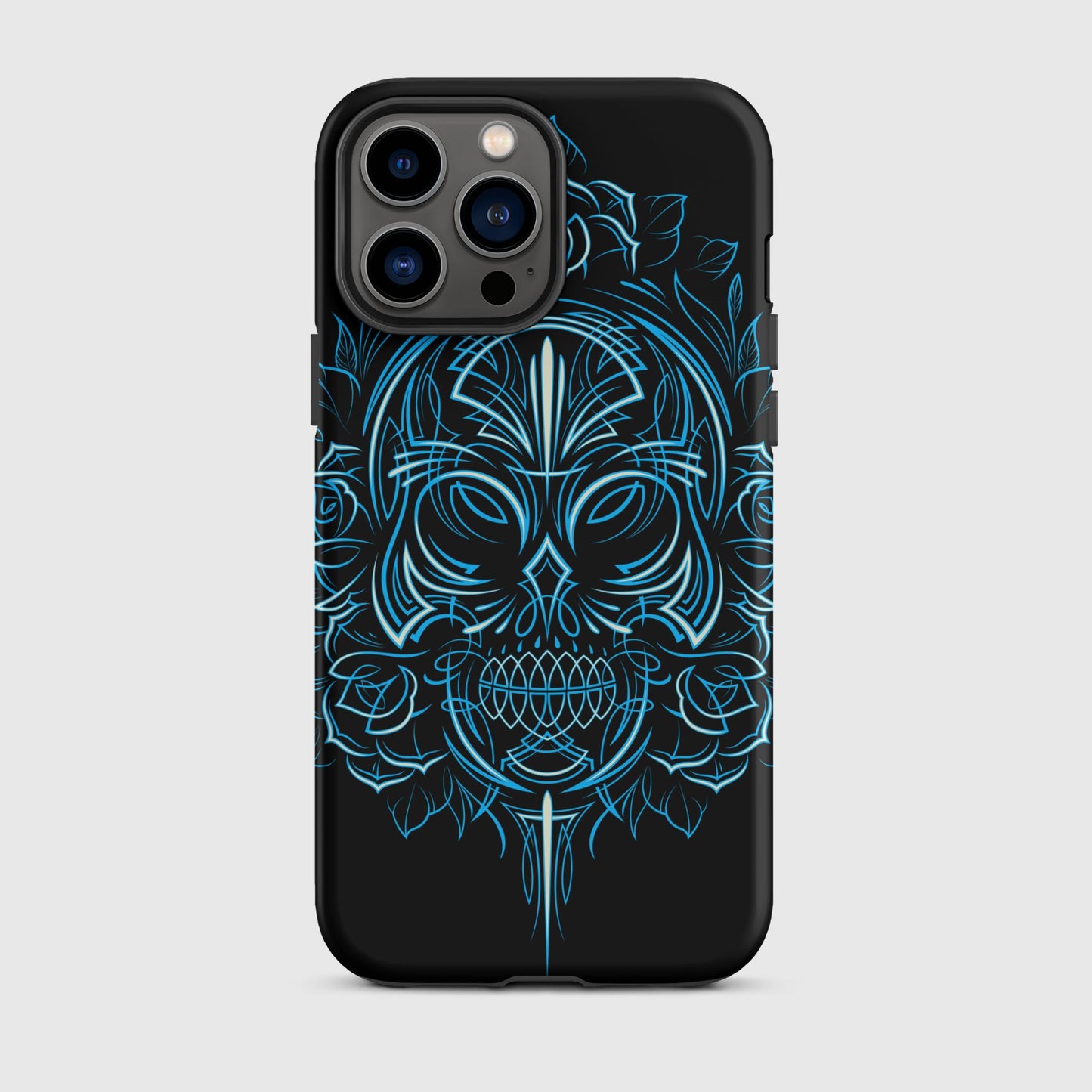 Pinstripe Skull & Roses Tough Case for iPhone®