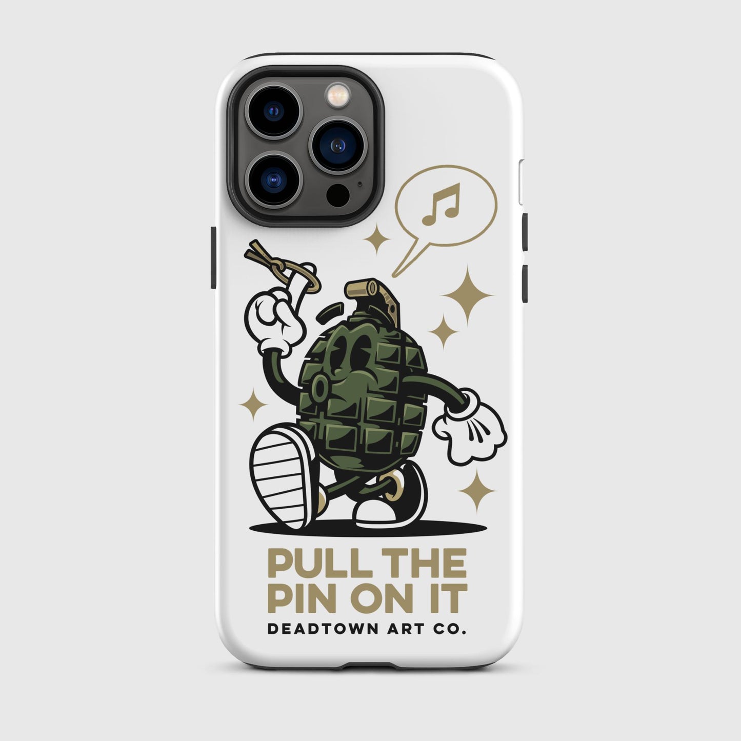 Pull the Pin White Tough Case for iPhone®