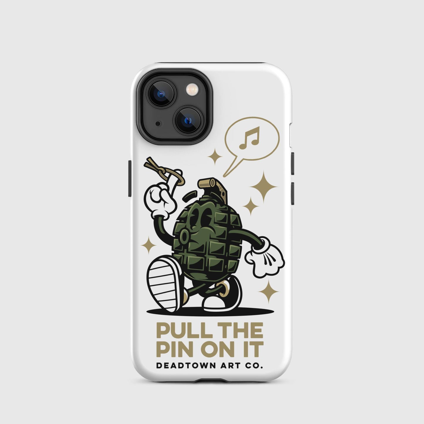 Pull the Pin White Tough Case for iPhone®