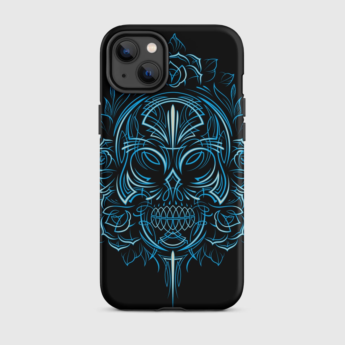 Pinstripe Skull & Roses Tough Case for iPhone®