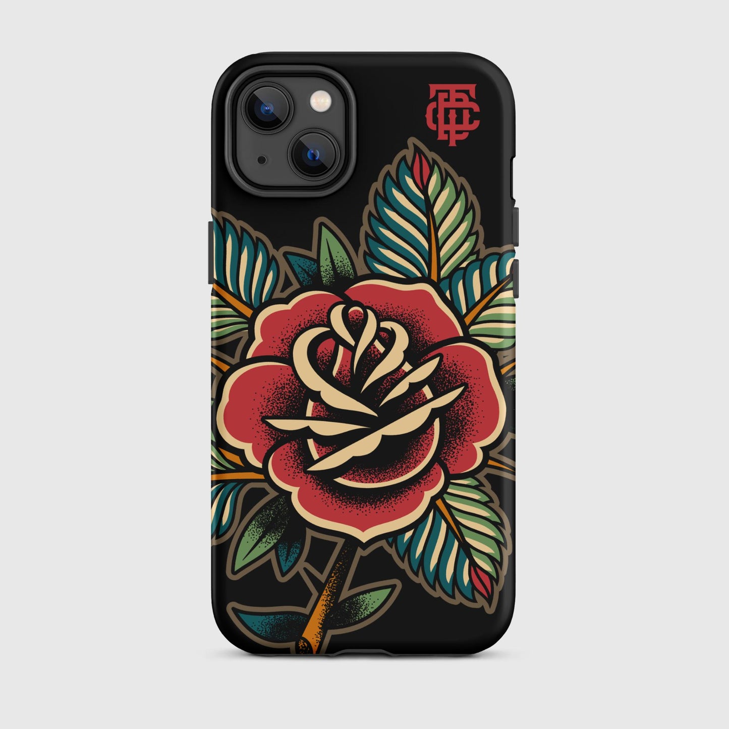 Rose Tattoo Black Tough Case for iPhone®