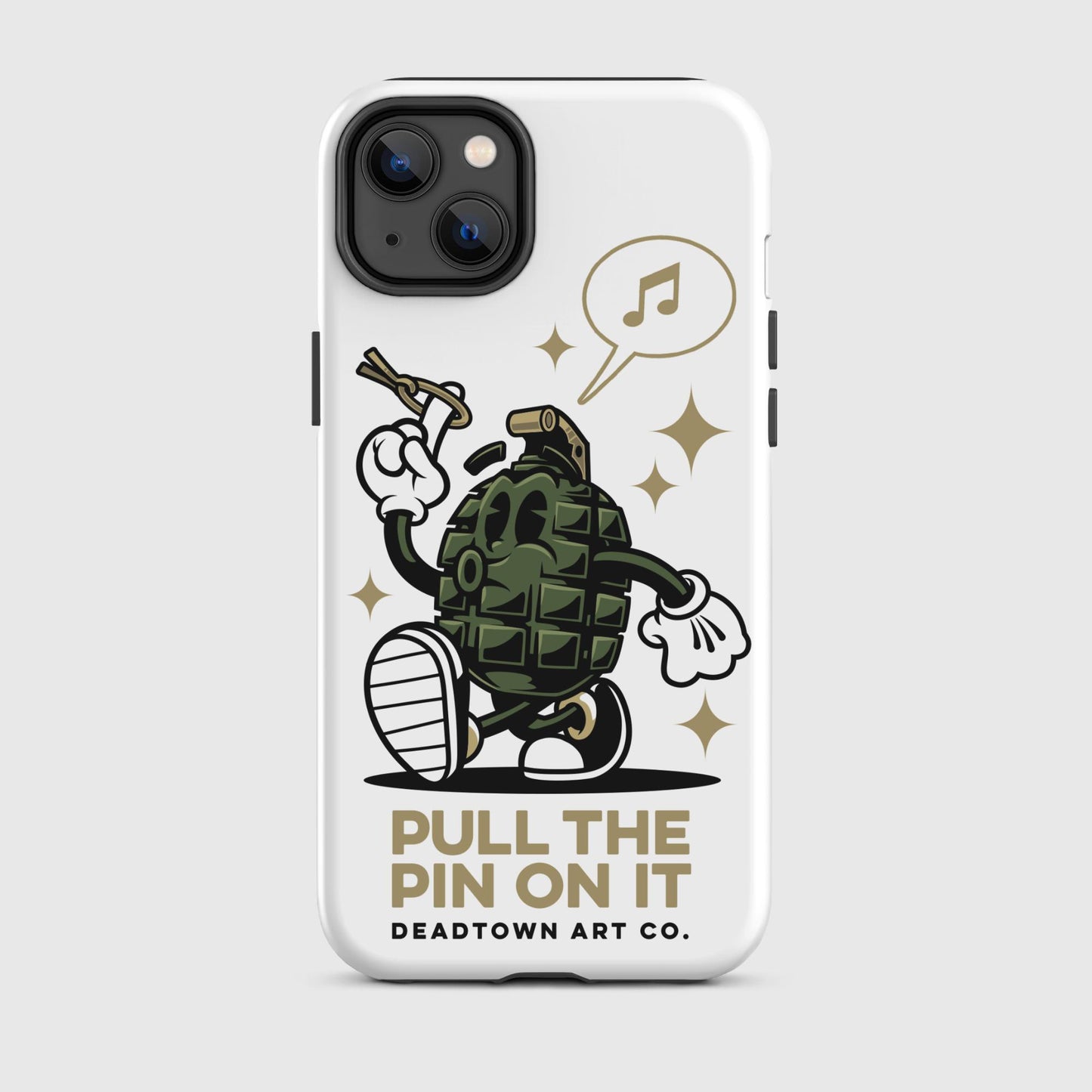 Pull the Pin White Tough Case for iPhone®