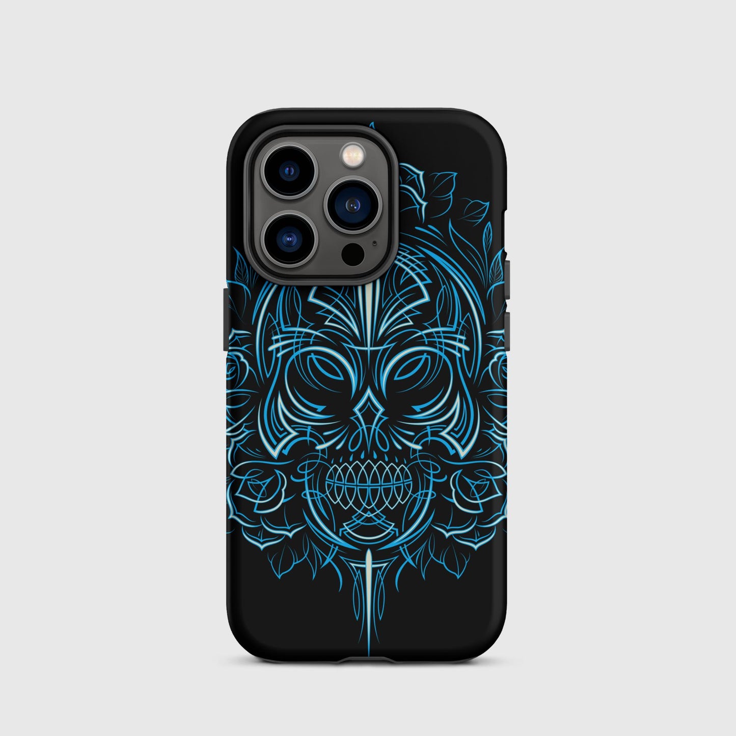 Pinstripe Skull & Roses Tough Case for iPhone®