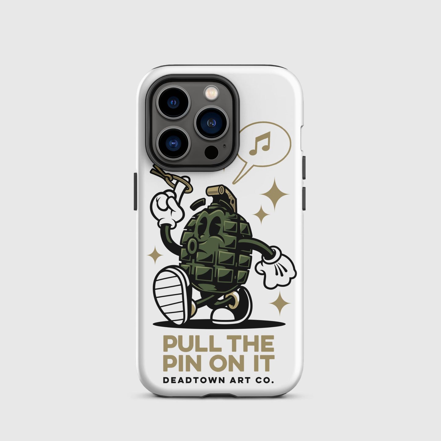 Pull the Pin White Tough Case for iPhone®