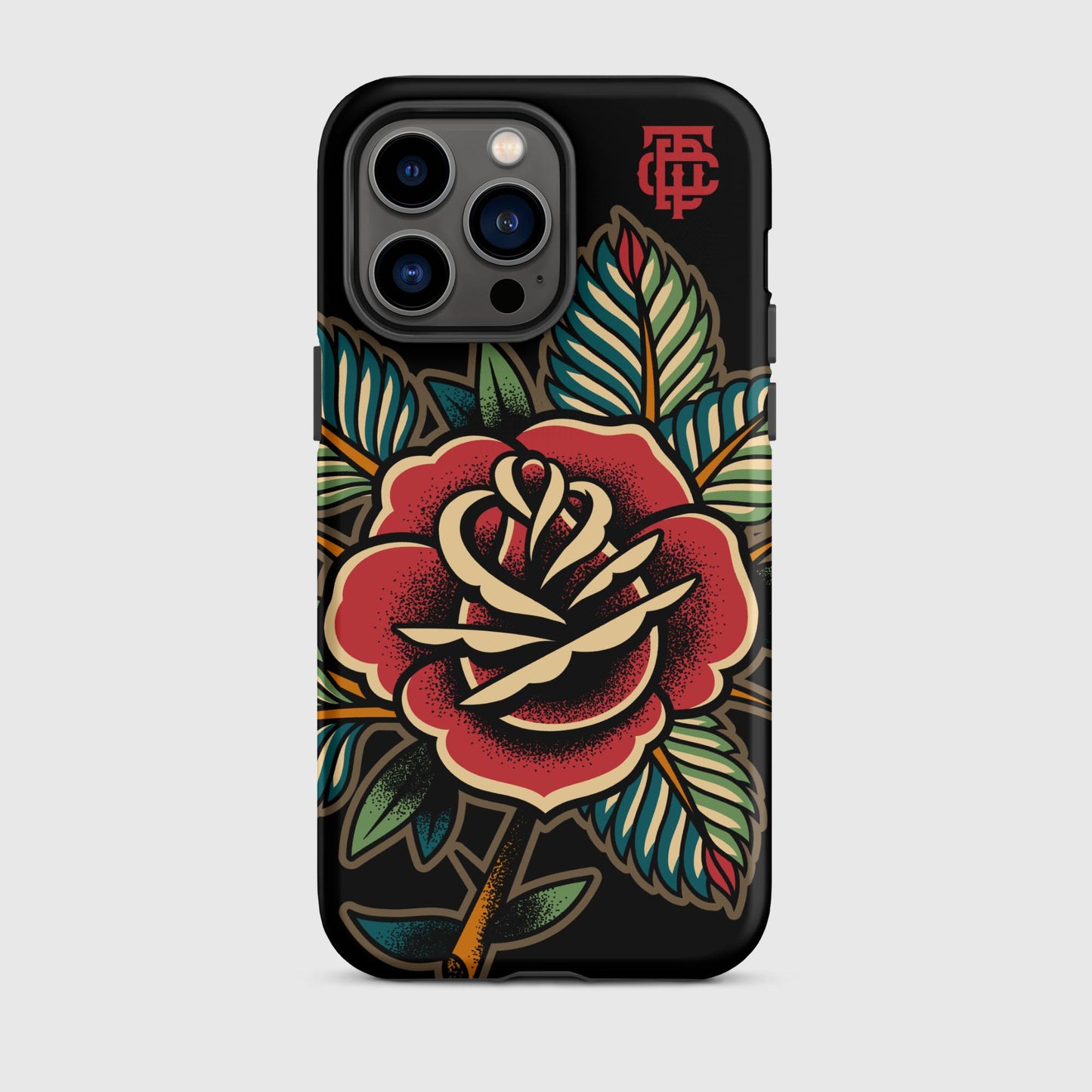 Rose Tattoo Black Tough Case for iPhone®