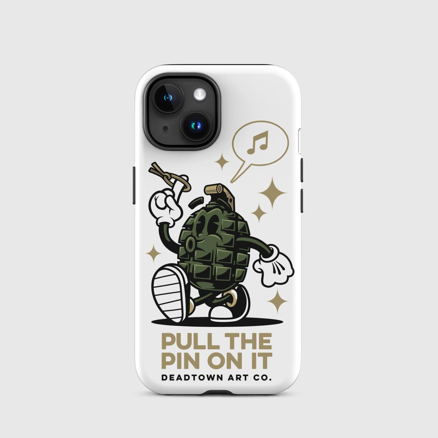 Pull the Pin White Tough Case for iPhone®