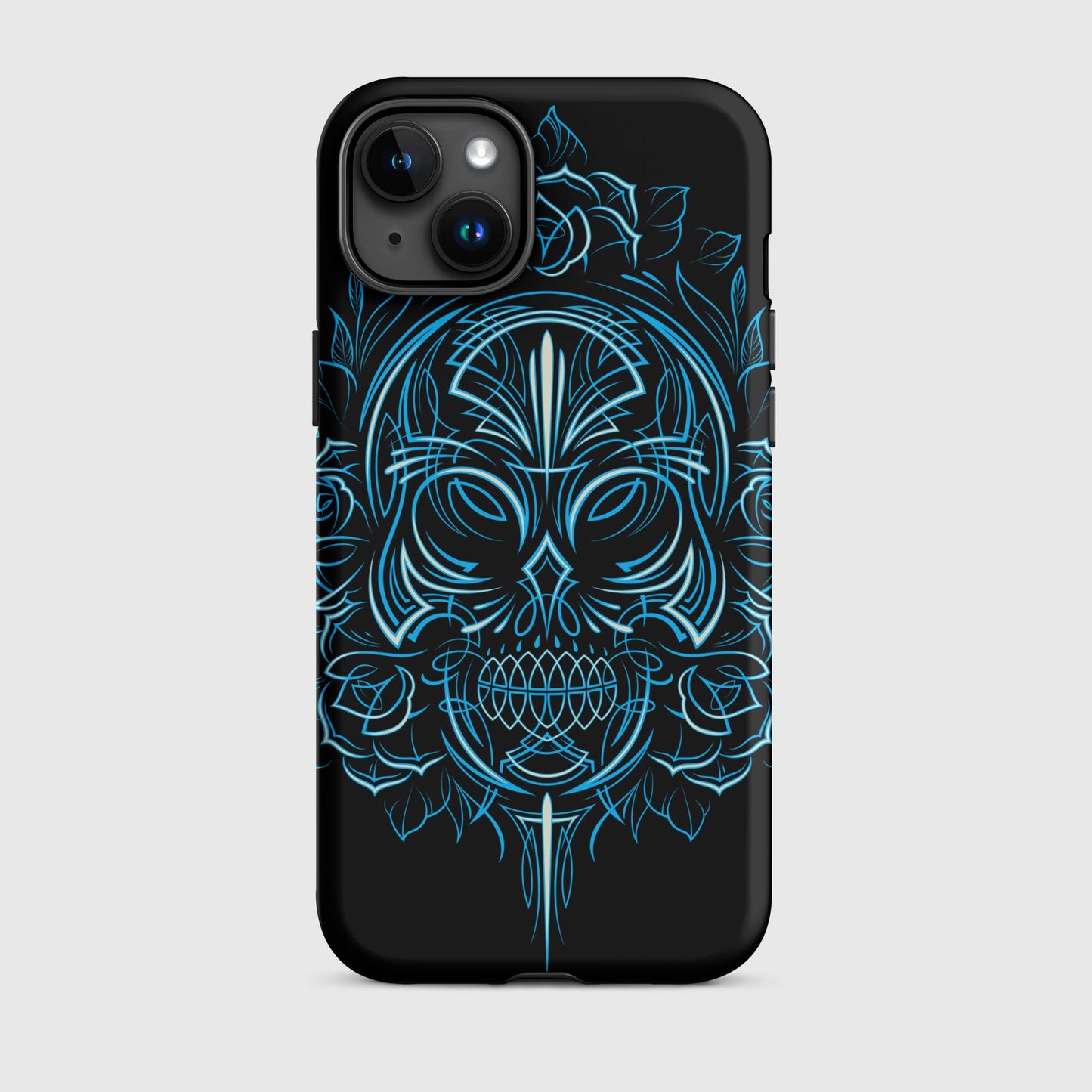 Pinstripe Skull & Roses Tough Case for iPhone®