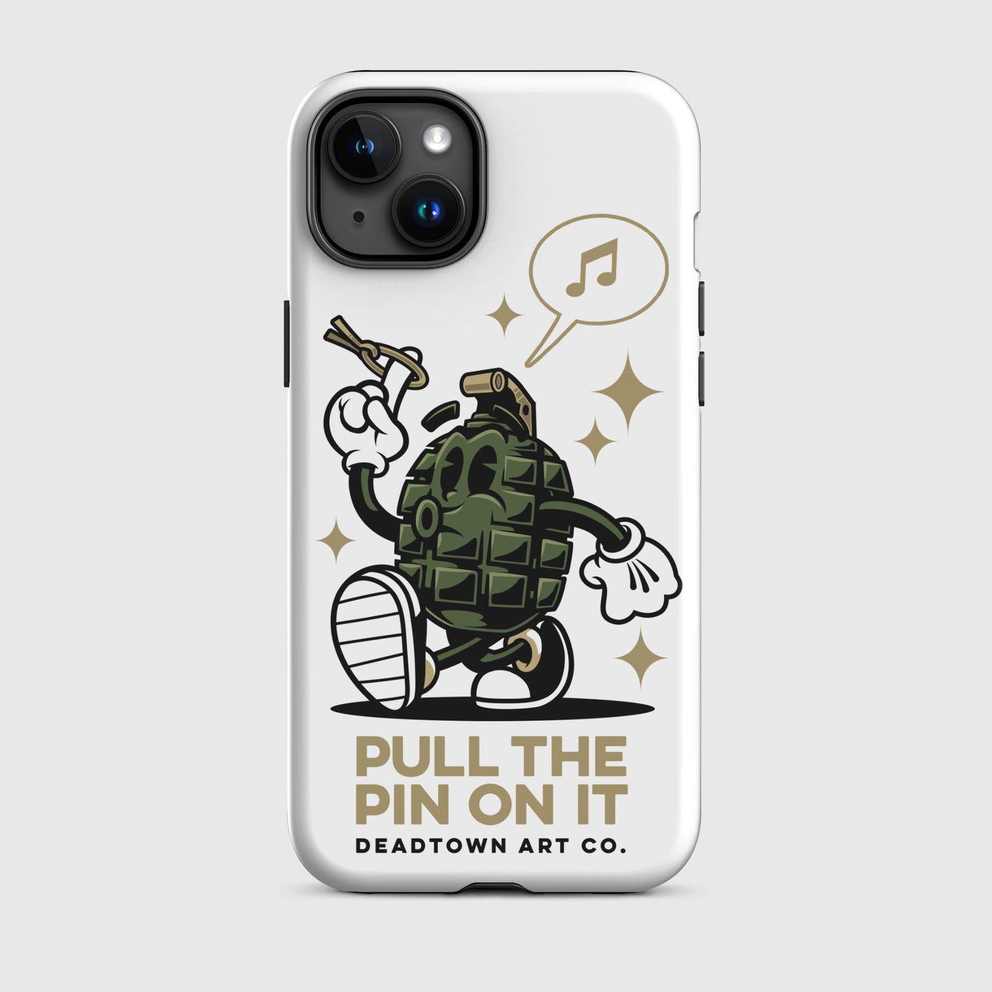 Pull the Pin White Tough Case for iPhone®