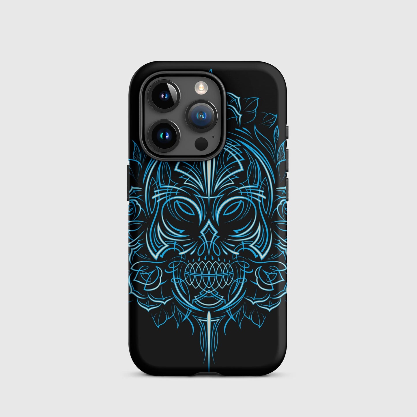 Pinstripe Skull & Roses Tough Case for iPhone®