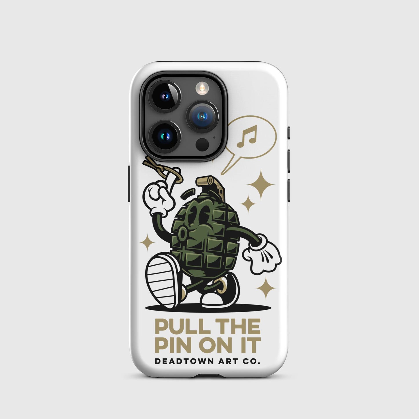 Pull the Pin White Tough Case for iPhone®