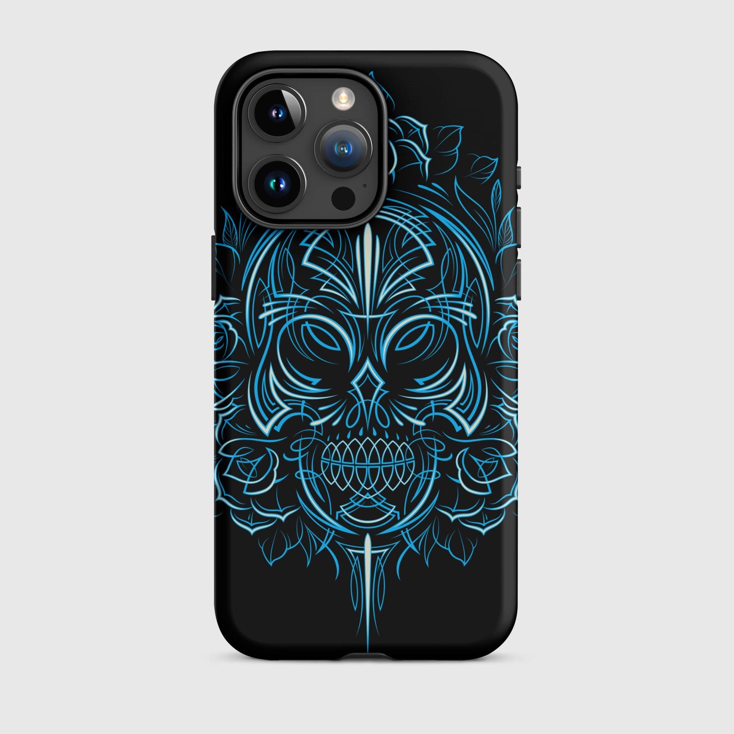 Pinstripe Skull & Roses Tough Case for iPhone®